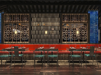 中式新中式中餐厅 中式餐馆 中式饭店 中式单间 餐饮包厢 中式包间