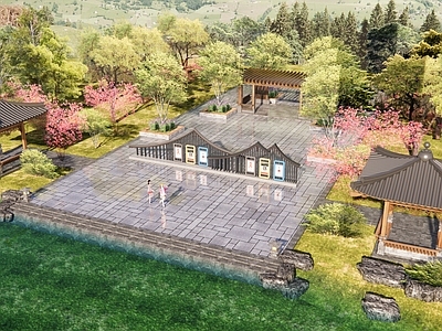 现代新中式广场景观 乡村广场 党建广场 健身广场 公园