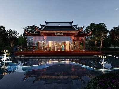 现代新中式其他景观小建筑 现代古建戏台 戏台古建筑
