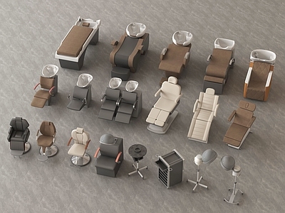 理发器材 现代理发器材 洗头椅 洗头床 理发椅 组合