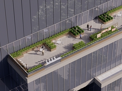 现代屋顶花园 屋顶花园 屋顶景观 露台景观 商业屋顶景观 办公屋顶景观