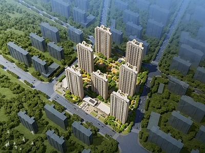现代高层住宅 现代典雅高层住宅