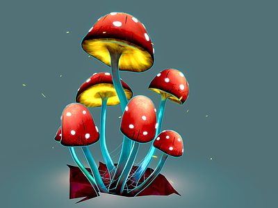 其他绿植 发光蘑菇 精致的蘑菇 魔法蘑菇 花蘑菇 彩色蘑菇