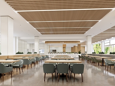 现代简约其他办公区域 员工食堂 职工餐厅 职工自助餐
