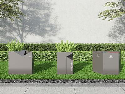 现代垃圾桶 现代垃圾桶 户外垃圾桶 公共垃圾桶 花箱 可移动花箱