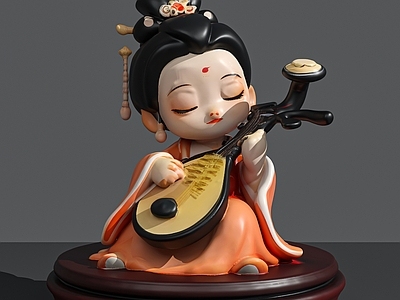 女人 摆件 古代美女 琵琶女 雕塑 饰品