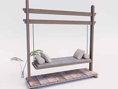 现代北欧秋千 秋千 庭院秋千 摇椅 吊椅 景观小品