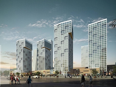 现代其他建筑外观 现代商业综合体