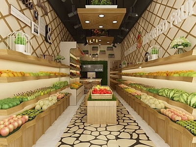现代办公大厅 小型水果店