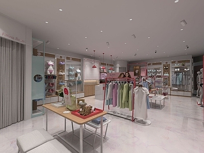 现代办公大厅 服装店内衣店