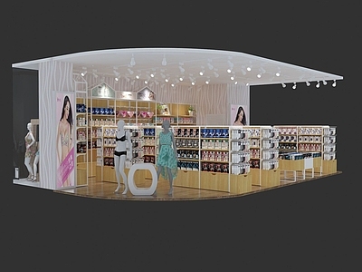 现代办公大厅 商场服装店内衣店