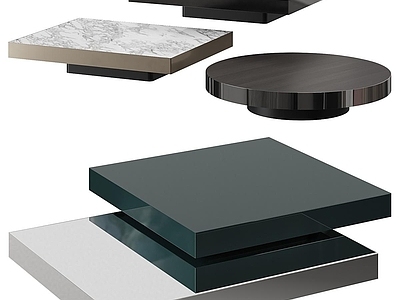意式轻奢茶几 minotti poliform 异形茶几 亚克力茶几 方形茶几