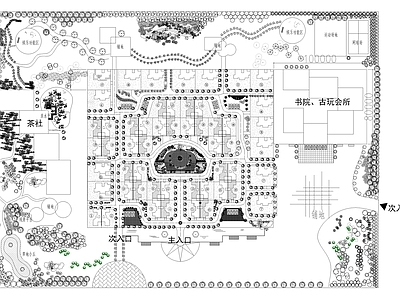 景观平面图 农业生态园平面方 施工图