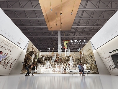 现代中式文化展厅 中国古代战场展厅 文化展厅 兵器展厅 古战场