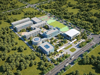 现代学校外观 现代学校 中学 小学