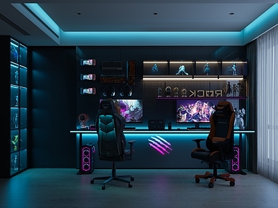 现代电竞房 电竞房 游戏房 游戏室