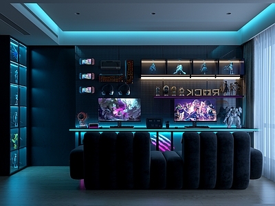 现代电竞房 电竞房 游戏室 娱乐室