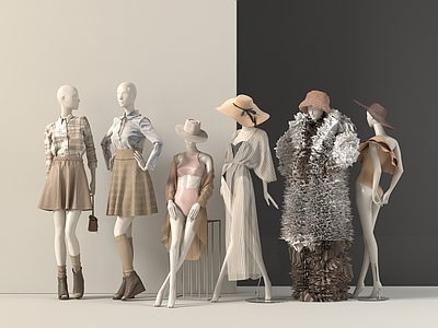 商展器材 商展器材 现代服装模特 女装 服装展示