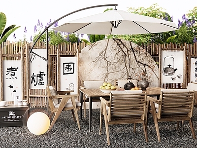 现代户外桌椅 户外休闲桌椅 户外餐桌椅 遮阳伞桌椅 露营美陈 商业外摆