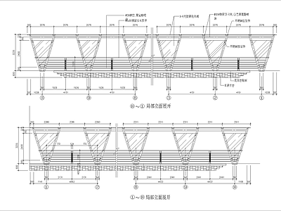 现代廊架 弧形廊 钢结构廊架 玻璃廊架 施工图