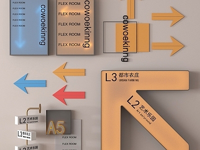 现代广告牌 路标方向指引牌 导引系统牌 亚克力发光导视牌 现代标识标牌