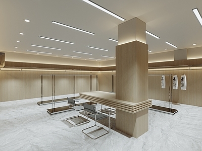 现代直播间 现代服装店 服装店直播间 服饰展厅 服装货架 衣服