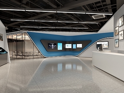 现代其他办公空间 办公门厅 大厅 展厅 科技展厅