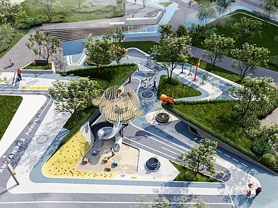 现代儿童游乐区 现代儿童 高差儿童 儿童游乐区 儿童活动 儿童主题