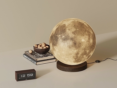 现代其他灯具 现代月球灯 床头摆件
