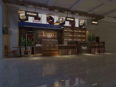 现代办公大厅 冷饮甜品小吃店