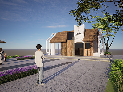 现代简约其他景观小建筑 景观木屋 景观管理用房 创意小木屋