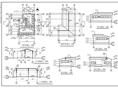 现代公厕 小公共厕所建筑图 施工图