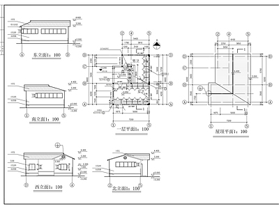 现代公厕 公共厕所建筑图 施工图