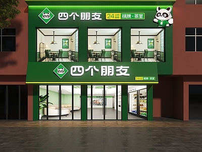 现代门头 麻将馆门头 棋牌室门头 娱乐室门头 麻将会馆门头 门头设计