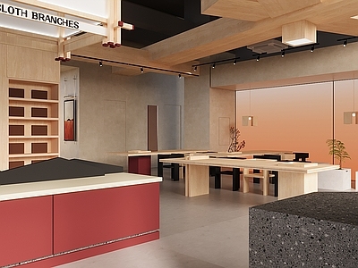 极简简约茶餐厅 原木茶餐厅