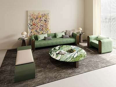 现代轻奢沙发组合 组合沙发 模块沙发 休闲沙发 双人沙发组合 皮质沙发