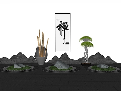 中式庭院小品 庭院景观 中式园林小品