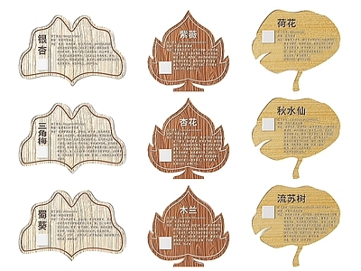 现代标识标牌 2D草地指示牌 植物花草牌介绍牌 公园花草标识牌 草地标语牌 草坪指示牌