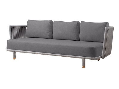 现代法式多人沙发 三人沙发 办公沙发 藤编沙发 布艺沙发 户外庭院沙发