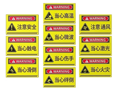 现代标识标牌 2D工厂指示牌 安全生产提示牌 工厂警示牌 工厂导视牌 安全生产标识牌