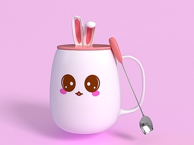现代麻将桌 小兔杯子
