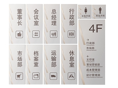 现代标识标牌 2D企业指示牌 企业公司标识牌 企业公司导视牌 公司办公室门牌 企业公司科室牌