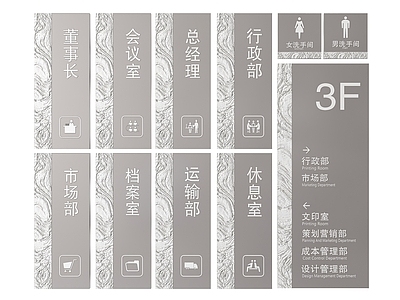 现代标识标牌 2D企业指示牌 企业公司标识牌 企业公司导视牌 公司办公室门牌 企业公司科室牌