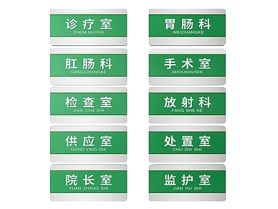 现代标识标牌 2D医院指示牌 医院诊所标识牌 医院诊所导视牌 医院门诊门牌 医院诊所科室牌