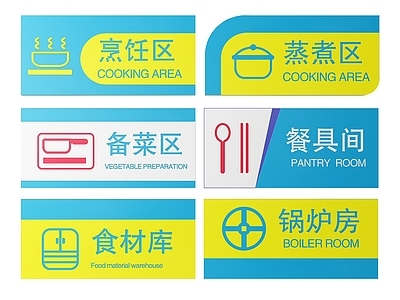 现代标识标牌 2D餐厅指示牌 餐饮饭店标识牌 餐厅饭店导视牌 餐厅饭店包厢门牌 餐厅饭店提示牌