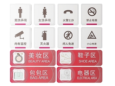 现代标识标牌 2D超市指示牌 超市分区标识牌 超市商场导视牌 超市商场导购牌 超市商场提示牌