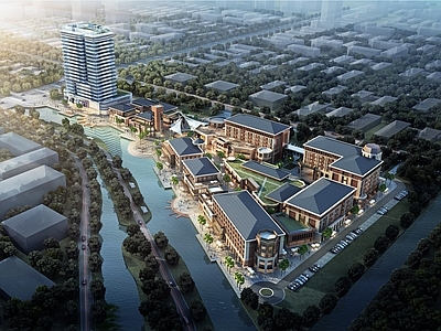 欧式复古商业街 商业街 新古典商业街 欧式商业街 商业 欧式建筑