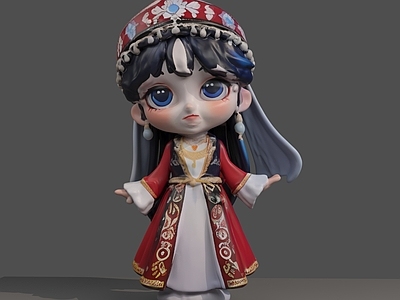女人 少数民族 女孩 美女 雕塑 手办