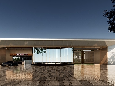 现代小区建筑 社区入口大门 现代风格小区大门