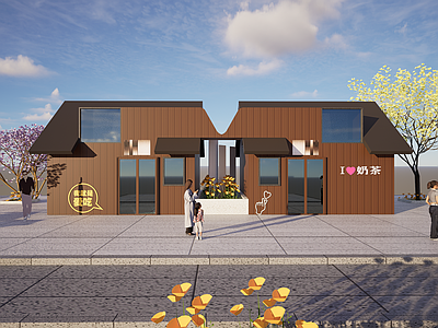 现代新中式其他景观小建筑 现代商业木屋 森林景观木屋 度假售卖木屋